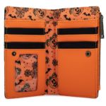 Loungefly halloween 2021 mickey o lantern glow in the dark flap wallet open