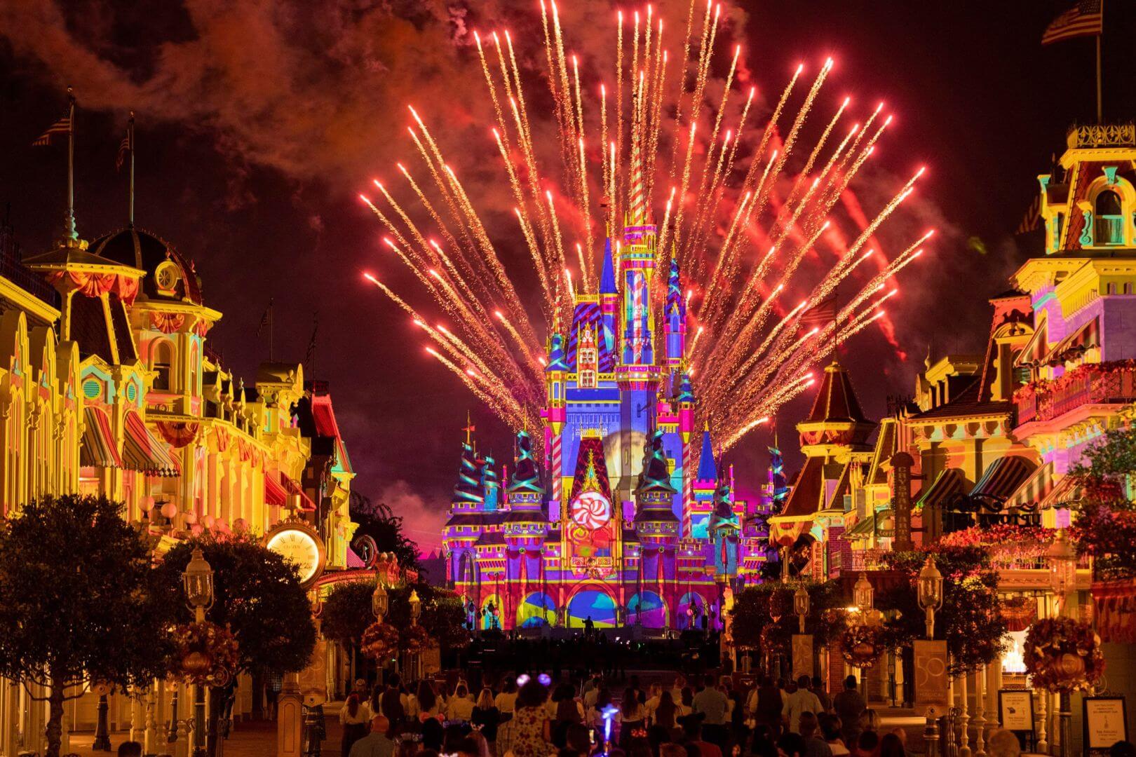 , NEW Disney Enchantment Fireworks Light Up the Sky at Magic Kingdom