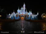 Disneyland Disney Merriest Nites MiceChat Cinderella Castle Holiday Lights center