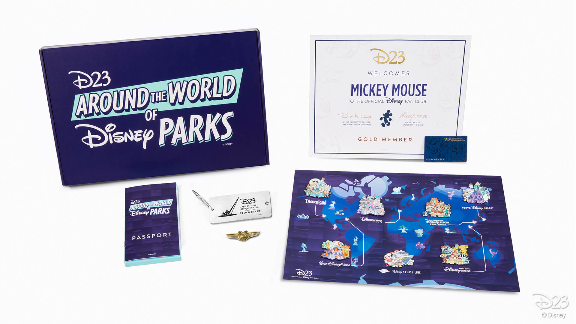 D23 Member Gift Set for 2022 Featuring Disney Resorts Around the