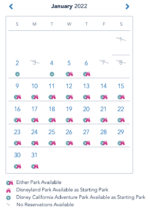 Disneyland January Park Hopper Availability