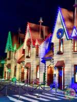 Universal Studios Hollywood Christmas despicable me houses