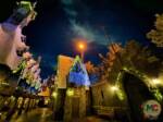 Universal Studios Hollywood Christmas hogsmead with fire