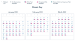 Disneyland Dream Key Availability January through March 2022