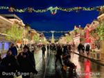 Disneyland Rain crowds night main street reflections 2-micechat