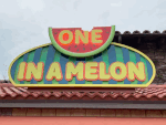 Disneyland DCA Food Wine Booth one in a mellon sign animated