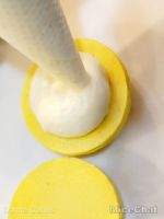 TODAY Cafe Macaron Mardi Gras Cake Universal Orlando Disney Dish MiceChat macaron filling