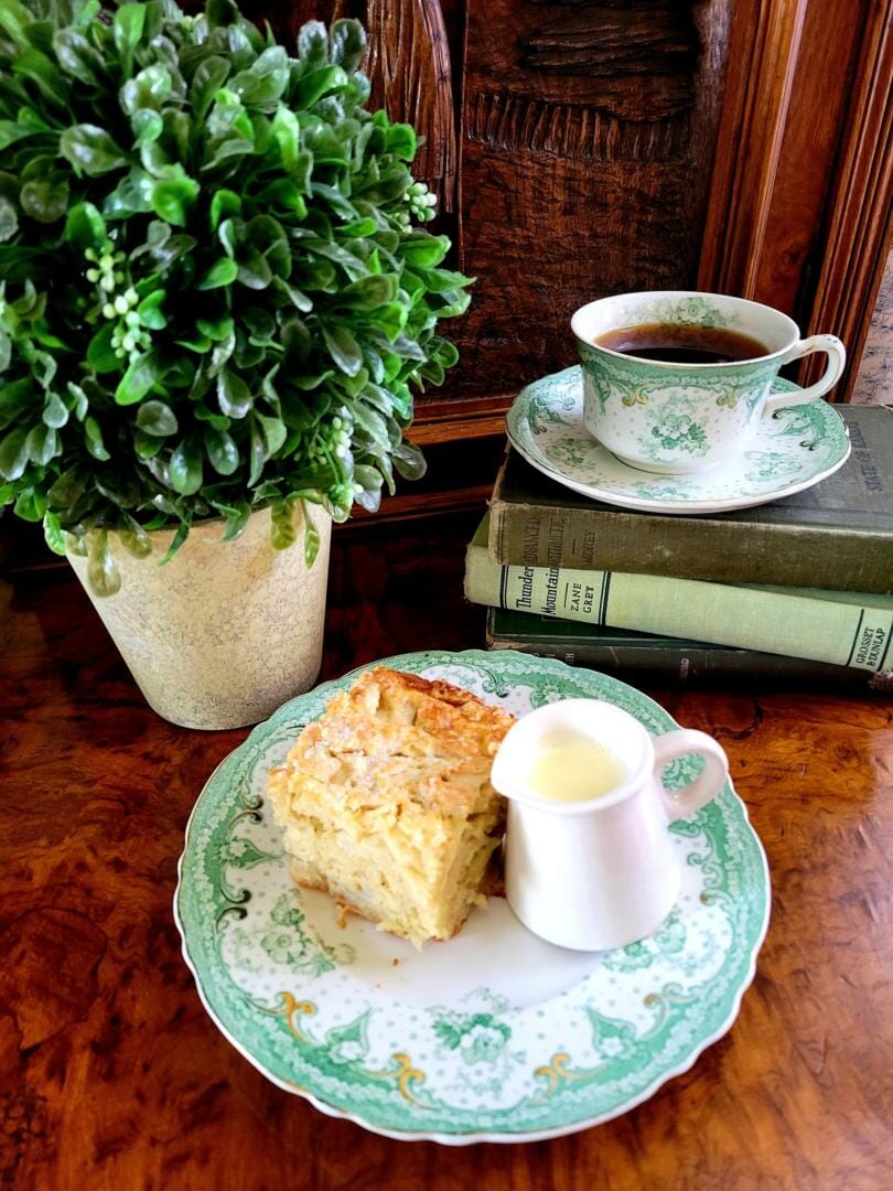 , Disney Dish: Irish Apple Cake with Custard Sauce