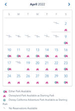 Disneyland Day Tickets April Availability