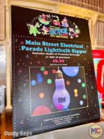 W-Disneyland merchandise Main Street Electrical Parade Light Bulb Sipper sign