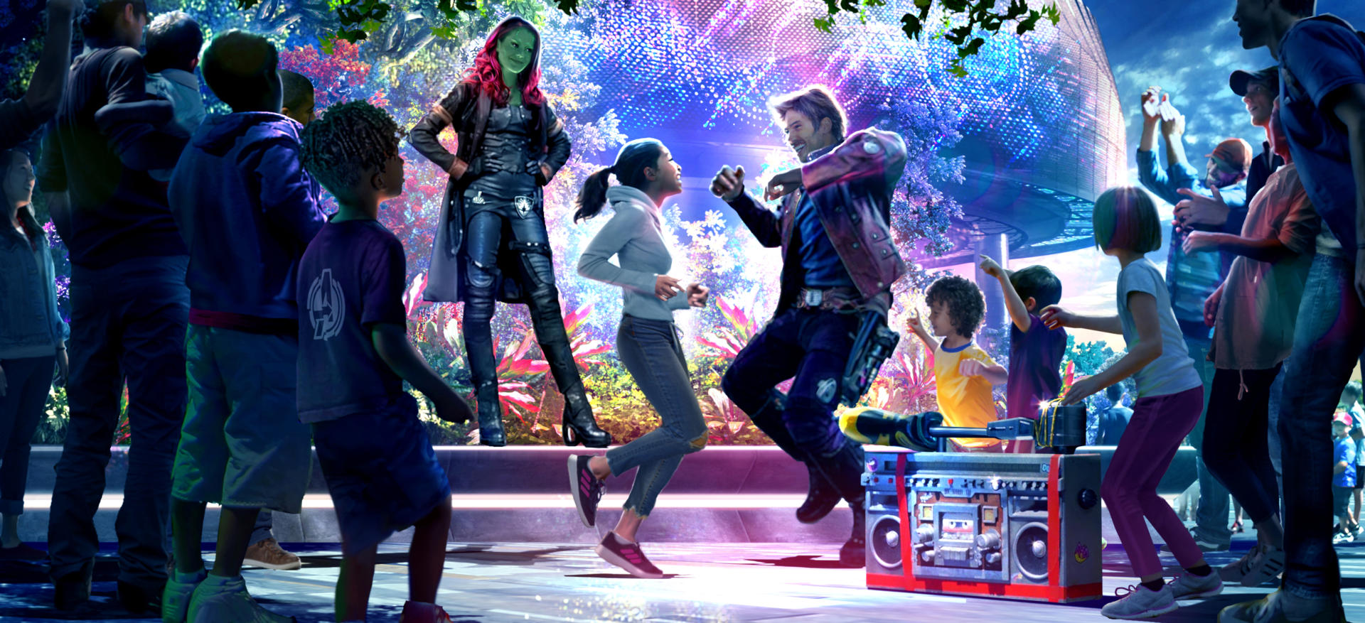 Avengers Campus Paris - Guardians of the Galaxy Dance-off