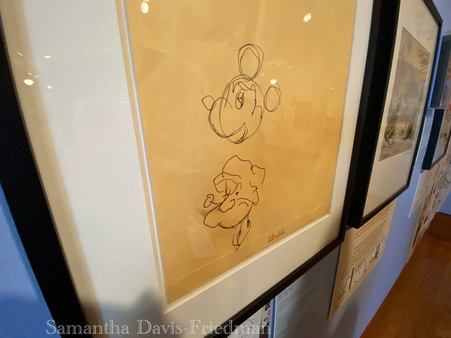 Charles M. Schulz Museum - Mickey Mouse sketch