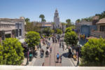 Disney California Adventure main entrance Carthay Circle Theater Buena Vista Street Monorail view DSC_9617-4K