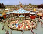 Disneyland Vintage Fantasyland teacups and carousel