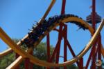 Six Flags Magic Mountain Wonder Woman Flight of Courage on ride track 3