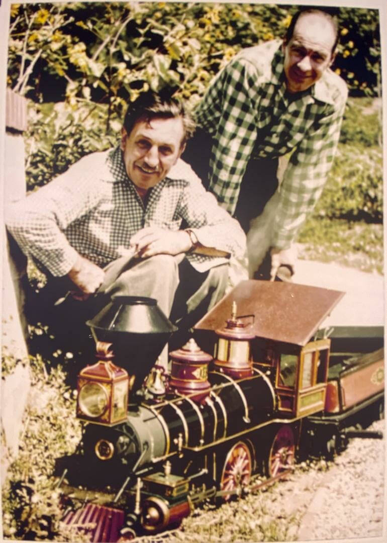 Walt Disney and Ollie Johnston (c. 1950)