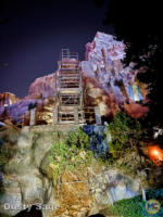 1 Disneyland Matternorn Construction Night waterfall-micechat