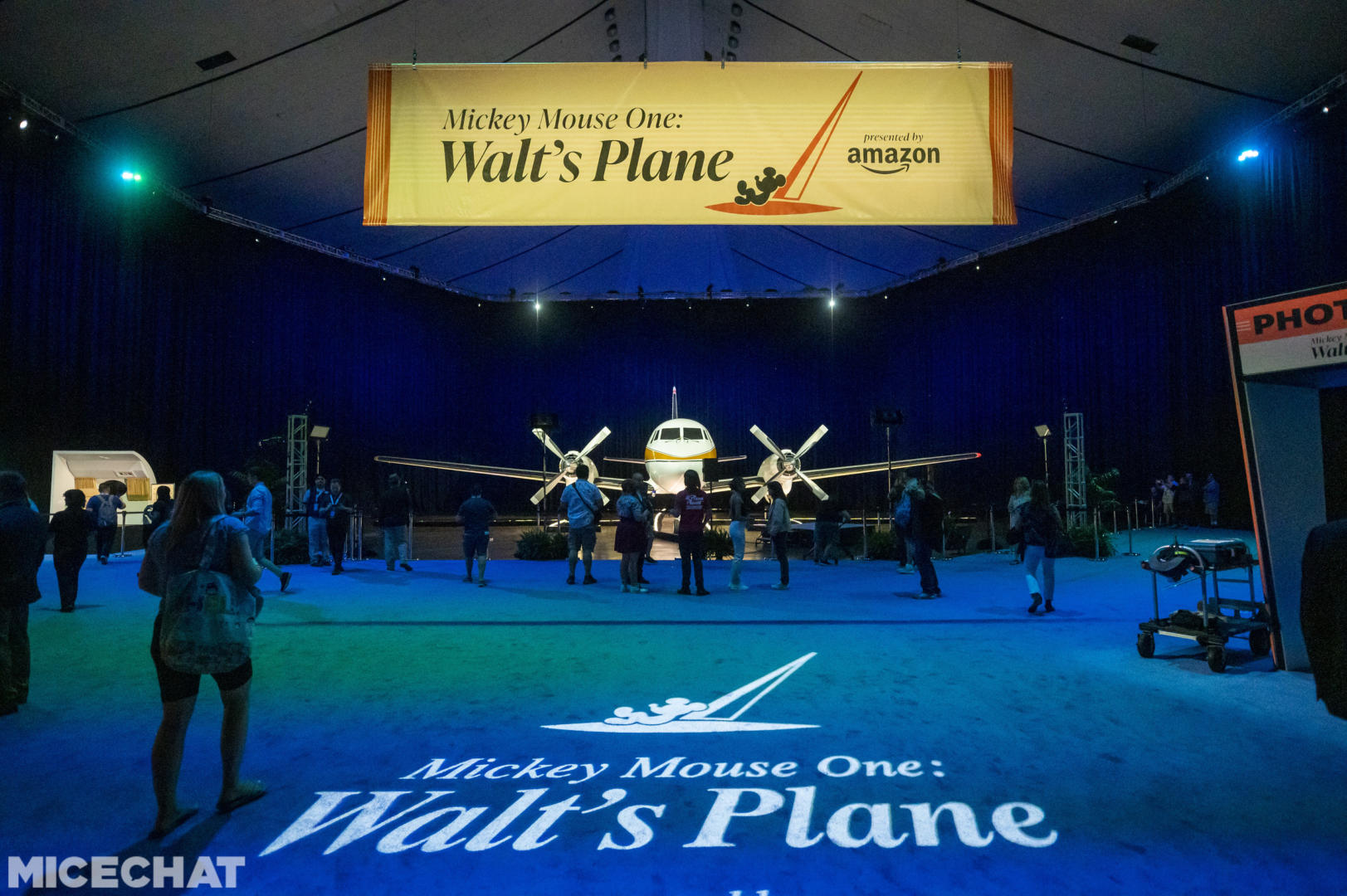 Walt Disney's airplane, D23 Expo: Walt Disney&#8217;s airplane lands at the Anaheim Convention Center!