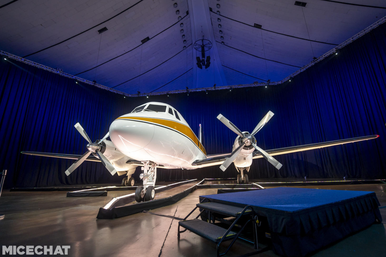 Walt Disney's airplane, D23 Expo: Walt Disney&#8217;s airplane lands at the Anaheim Convention Center!