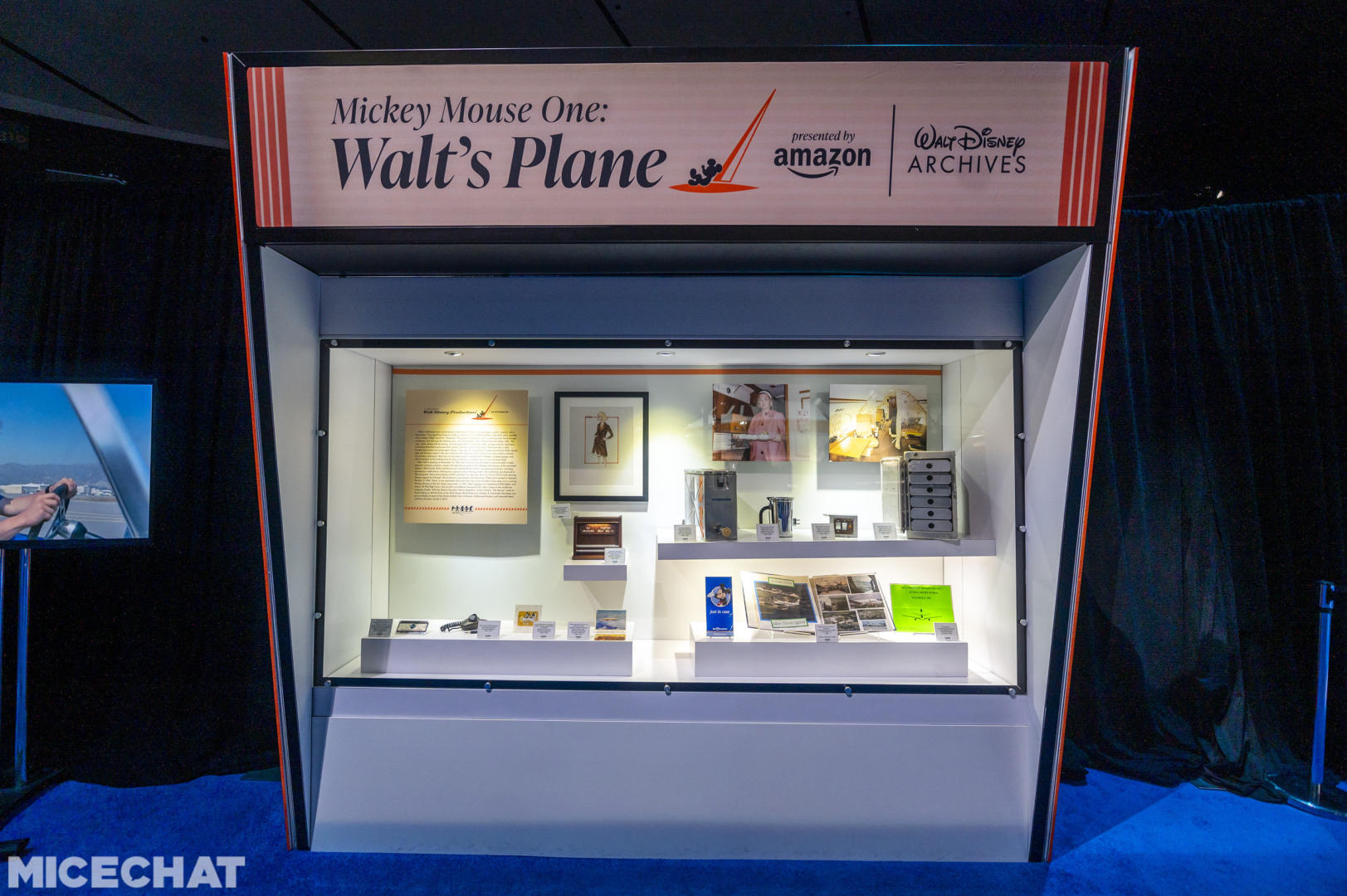 Walt Disney's airplane, D23 Expo: Walt Disney&#8217;s airplane lands at the Anaheim Convention Center!