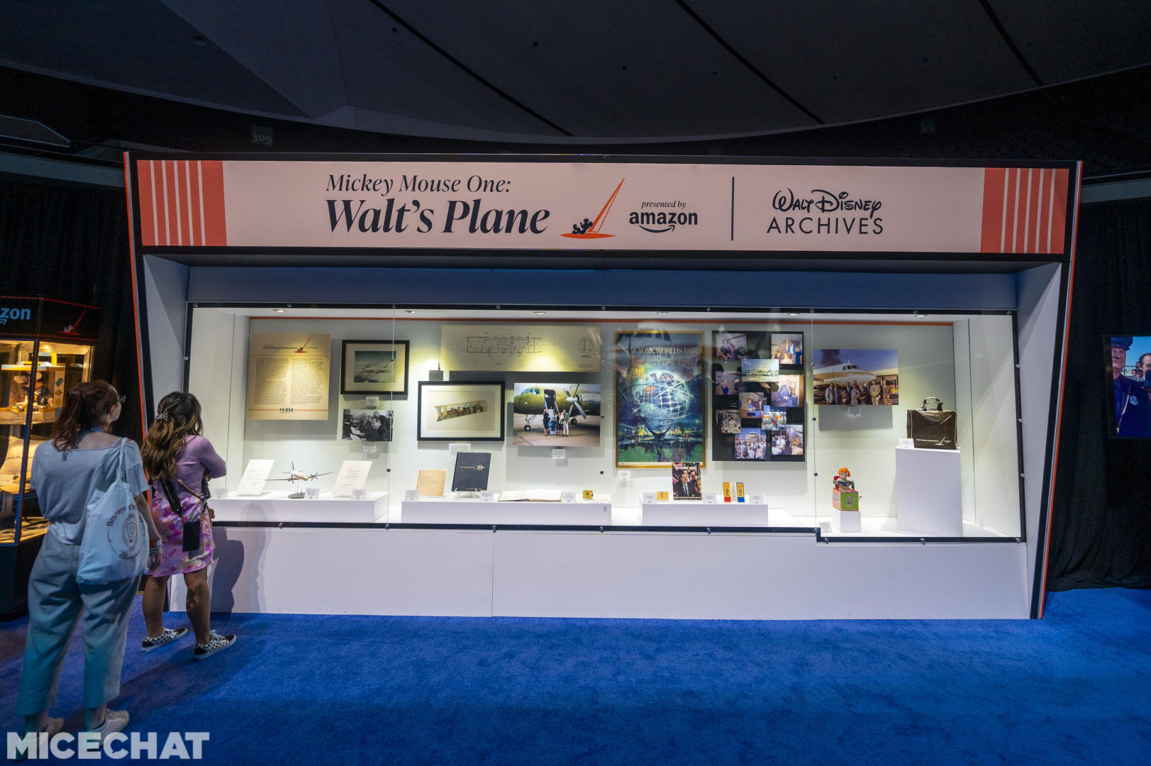 Walt Disney's airplane, D23 Expo: Walt Disney&#8217;s airplane lands at the Anaheim Convention Center!