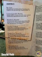 Disneyland Hearthstone Lounge menu inside 1