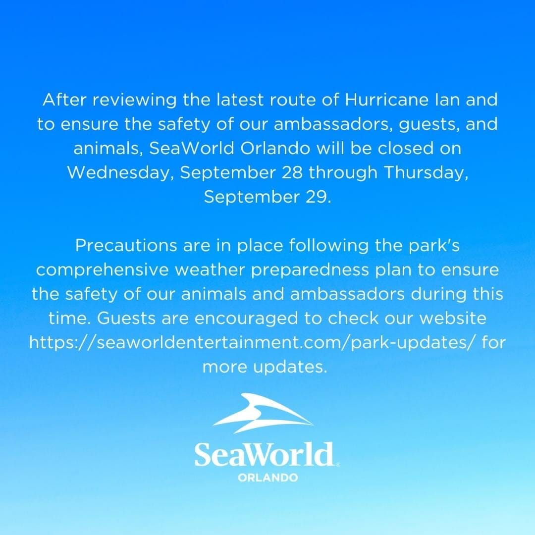 hurricane, UPDATED! Hurricane Ian WDW Park Closures, Cruise Delays, Cancellation Policies &#038; More