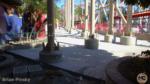 Knotts Berry Farm_Fiesta Village Construction_Reflection Lake Pathway Paving West