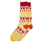 Loungefly-Fall Mickey and Minnie Statement Collection-fair isle cozy socks