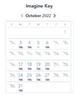 Disneyland Magic Key reservation access calendar october 2022 Imagine