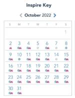Disneyland Magic Key reservation access calendar october 2022 inspire