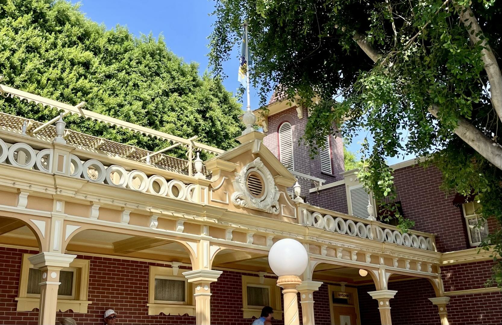 Disneyland view of the balcony patio off of Walt's apartment - part of Walt's Main Street Story Tour