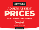 Disneyland Discount Tickets Early Black Friday