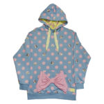 Loungefly-DISNEY MINNIE PASTEL COLOR BLOCK DOTS Collection-hoodie
