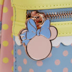 Loungefly-DISNEY MINNIE PASTEL COLOR BLOCK DOTS Collection-mini backpack-zipper pull