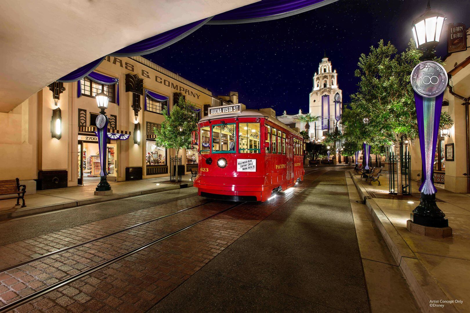 Disney100, UPDATED: Disney100 Celebration Decor Arrives at Disneyland!