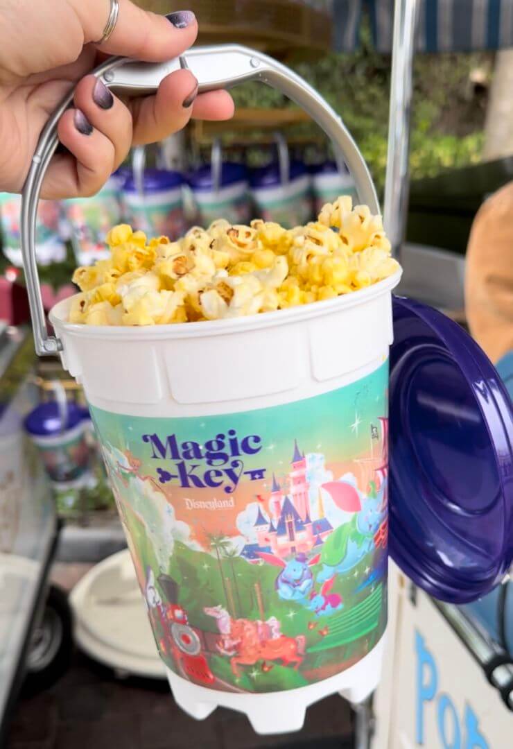 , NEW Disneyland Foods & Magic Key Refillable Popcorn Bucket!