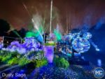 disneyland-nye mickey disco ball castle lights rain-MiceChat