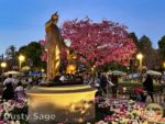 Disneyland News beaty spring walt mickey pink trees night MiceChat