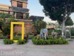 Earth Day 2023 elephant sculpture at Disneyland – Nat Geo selfie frame – Photo by David Yeh