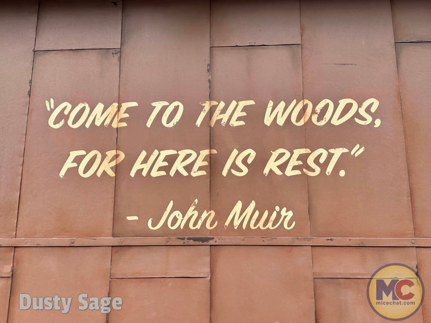 Disneyland John Muir quote