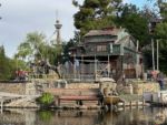 disneyland fantasmic fire rivers of america dragon damage fence 6