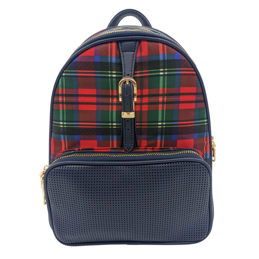 This is "The Plaid" Rope Drop Backpack.