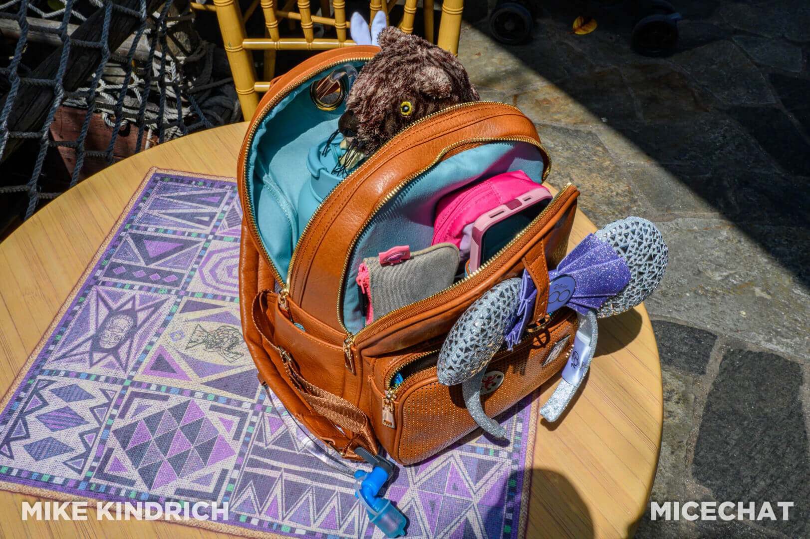 Here is everything I stuffed into my Rope Drop Backpack.