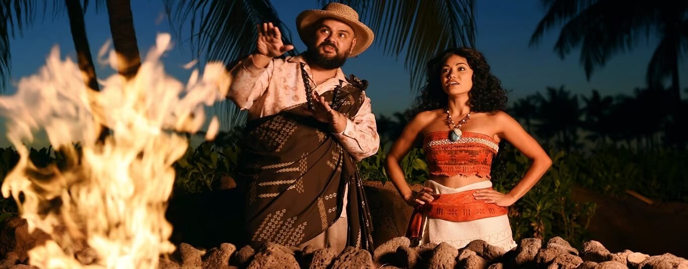 Moana and Uncle at Disney Aulani