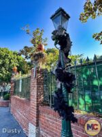 Disneyland News Halloween Hauned Mansion Fence and Light Post MiceChat