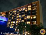Disneyland News Construction Disneyland Hotel rooms lit MiceChat