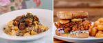 disneyland-river belle terrace-bbq brisket burnt ends pasta and fried chicken sandwich