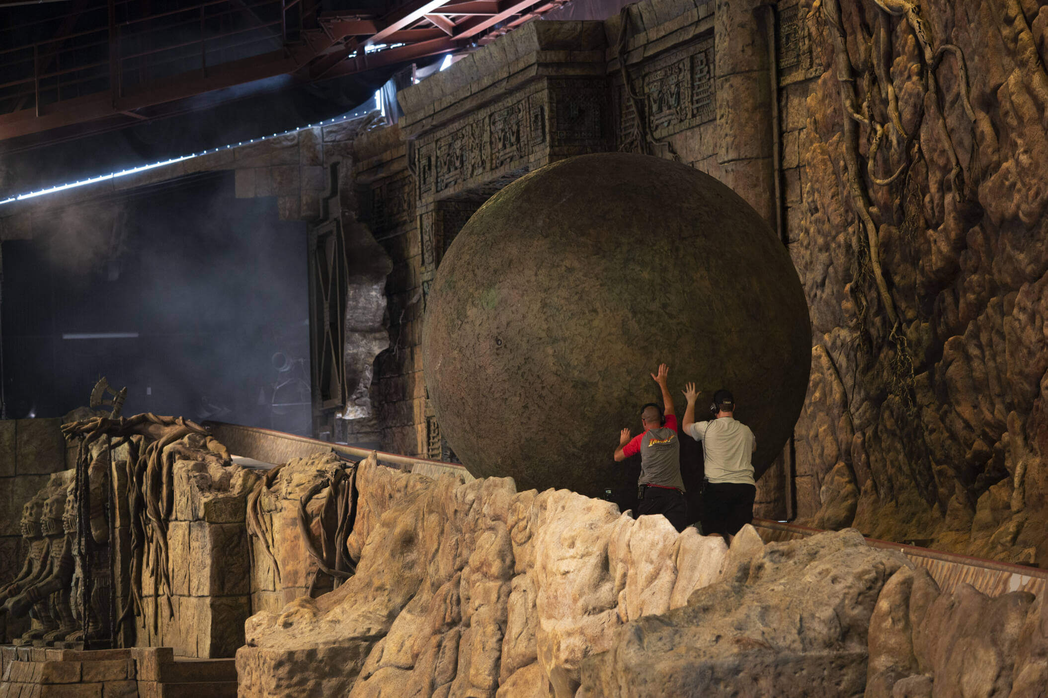 Indiana Ball Behind The Attraction Indiana Jones Stunt Show Ball - MiceChat