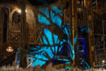 Disneyland Adventureland Treehouse construction progress nighttime lighting blue lights DSC_6457-Enhanced-NR-X5